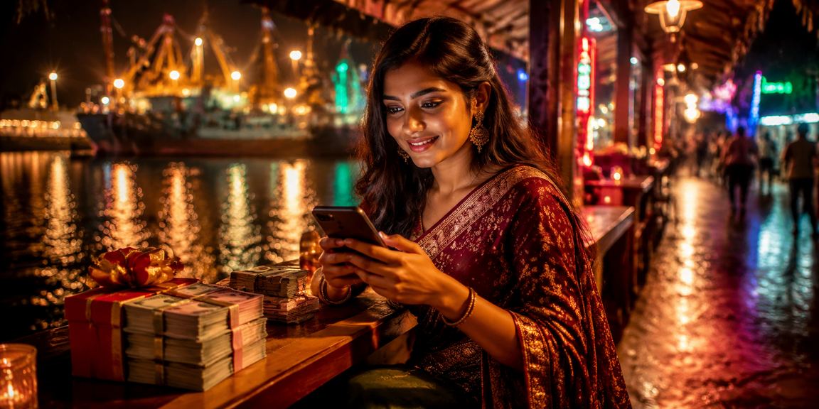 নারায়ণগঞ্জে রাতে মোবাইলে ম্যাচ অডস চেক করছেন একজন ব্যবহারকারী