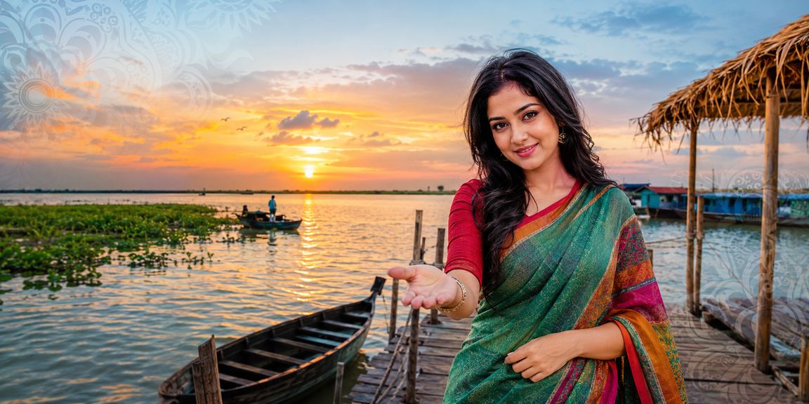 টাঙ্গুয়ার হাওরে মোবাইলে ফুটবল বেটিং উপভোগ করছেন একজন ব্যবহারকারী